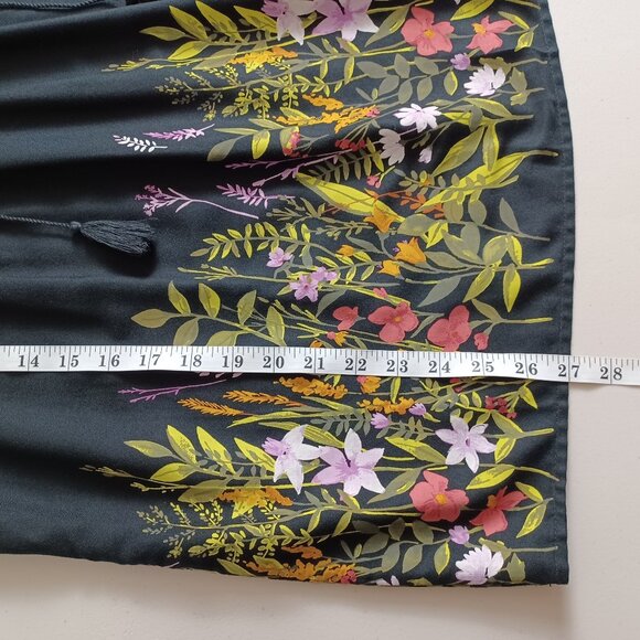 Old Navy Black Multicoloured Floral Print Peasant Blouse - Picture 10 of 14